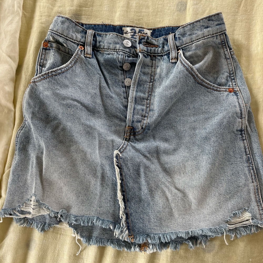 Free People mini jean skirt